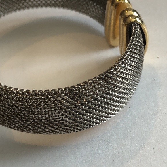 Pierre Jacquard Gold Tone and Silver Tone Watch with Mesh Band - Picture 7 of 8